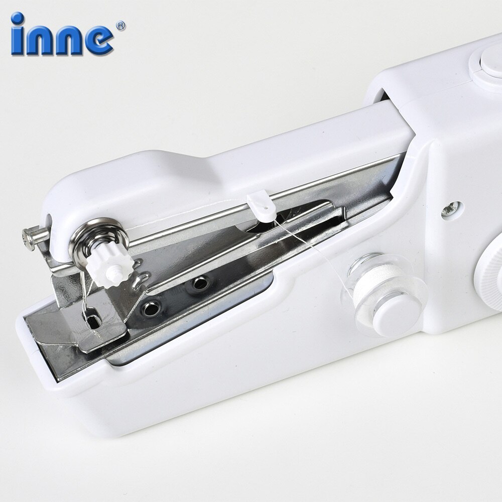 Inne Mini Draagbare Handheld Naaimachine Stitch Naaien Handwerken Cordless Kleding Stoffen Electrec Set 15