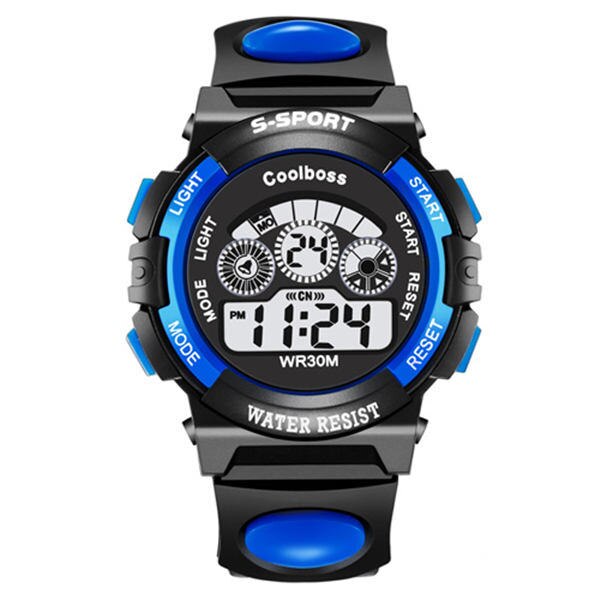 Kinderen Elektronische Horloges Led Digitale Smart Horloge Waterdicht Kinderen Horloge Sport Klok Voor Meisjes Jongens Montre Enfant: Blauw