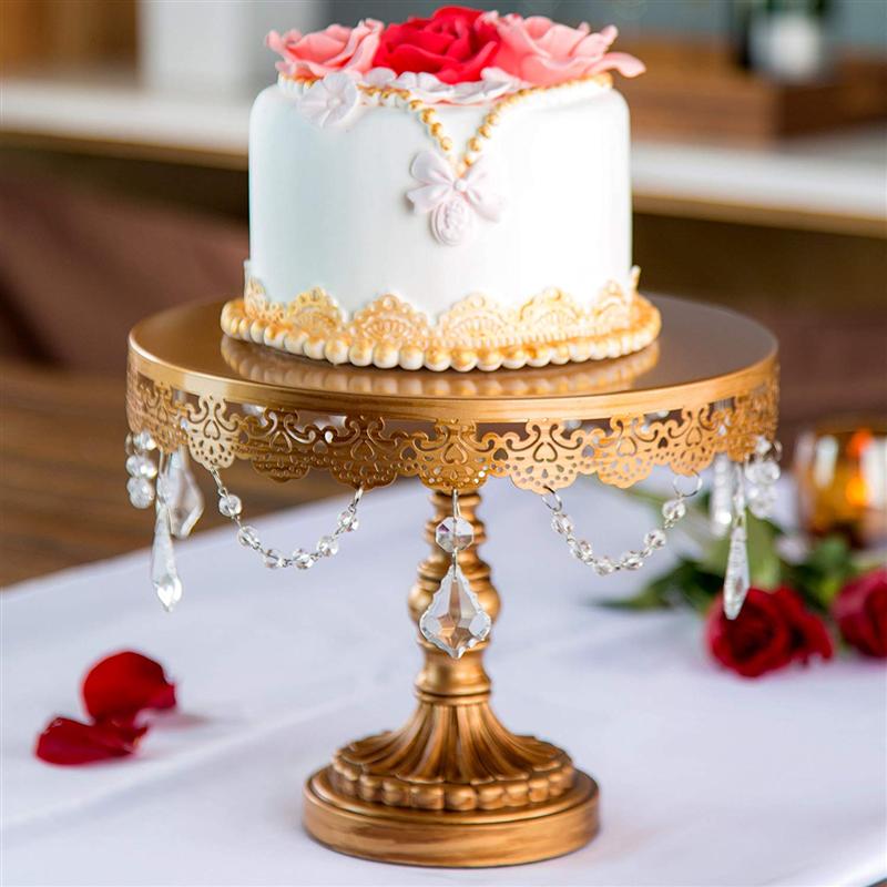 Suministros de decoración de pasteles, cristales, soporte de pastel y Magdalena, soporte de torre, juego de platos de boda, bandeja de decoración de pantalla de Metal redonda para postres y fiestas