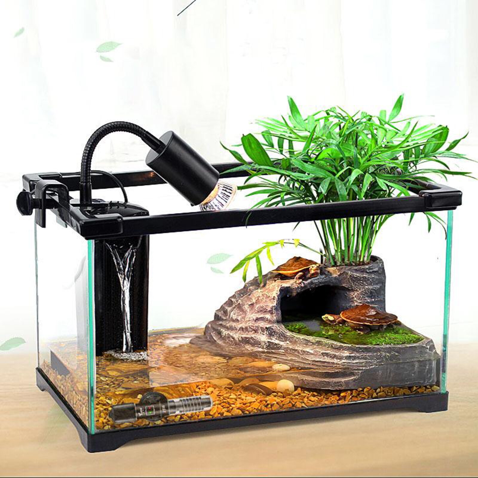 Liten akvarium fisktank vattenvärmare dränkbar us plug för saltvatten eller sötvatten: 25w