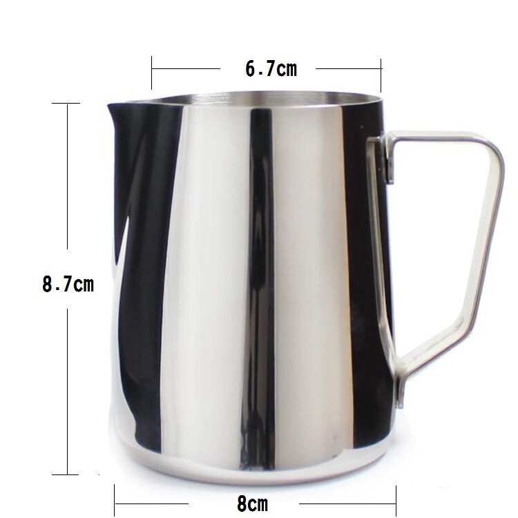 Jarra de leche de 350ml, de Metal, de acero inoxidable, guirnalda, taza de café, café Espresso italiano de lujo, jarro para espuma de leche, tazas de humeante jarra
