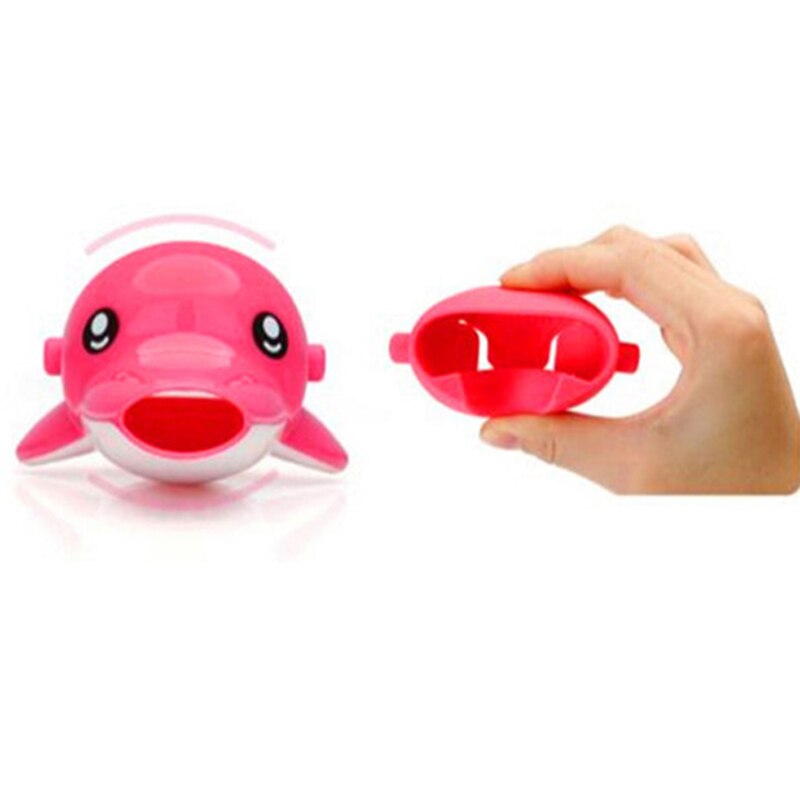 Leuke cartoon kraanverlenger voor kinderen, handwasaccessoires voor kinderen in de badkamer: Roze dolfijn