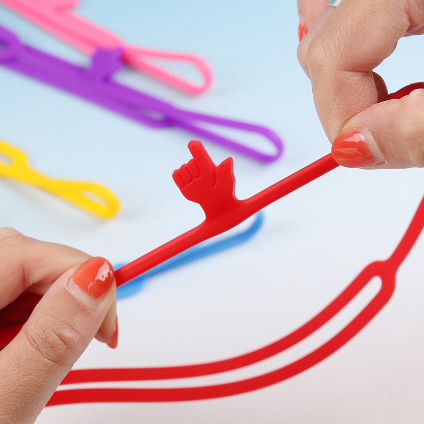 1PC Cute Silicone Finger Pointing Bookmark Book Mark Office Supply Funny