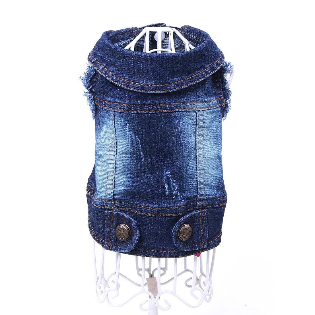 Xksrwe Honden En Katten Jean Jacket Vest Poot Pet Puppy Denim Jas Lente/Herfst Kleding Kleding 6 Maten