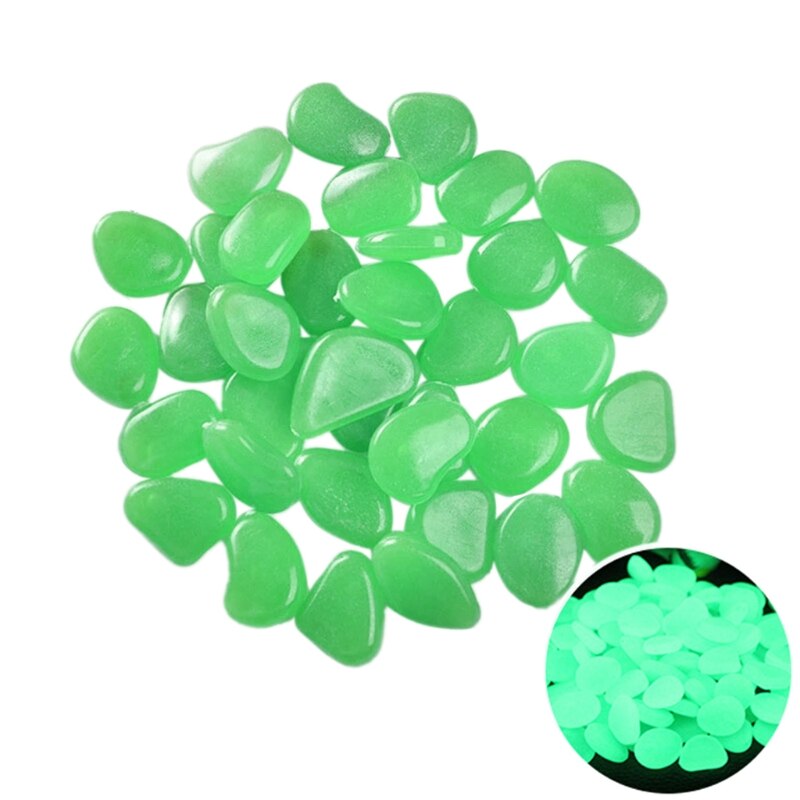 QX2E Luminous PebbIes 100 Pieces Luminous PebbIes Luminous Stone Aquarium Colourful Luminous PebbIe Walkway Decorations Stone