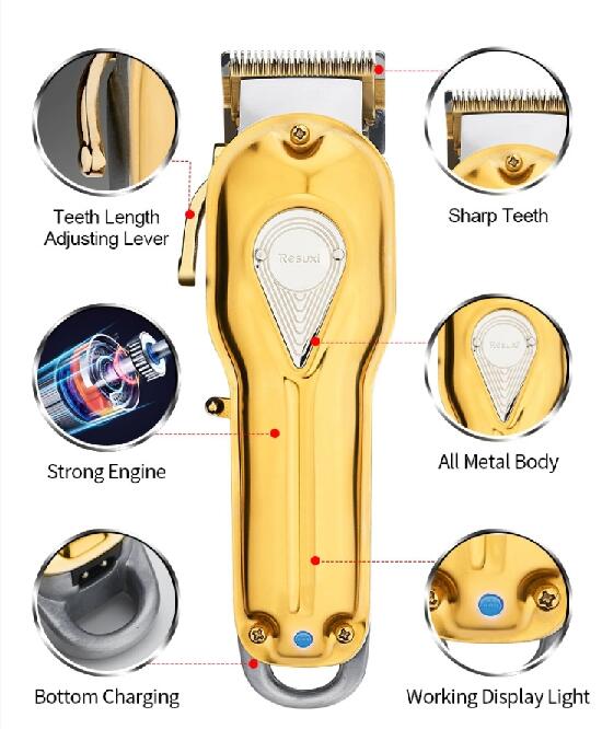 Hair Clipper All-metal Hair Clipper Trimmer For Men Trimer Beard Trimer Beard Trimmer Hair Trimmer Hair Clipper: Orange