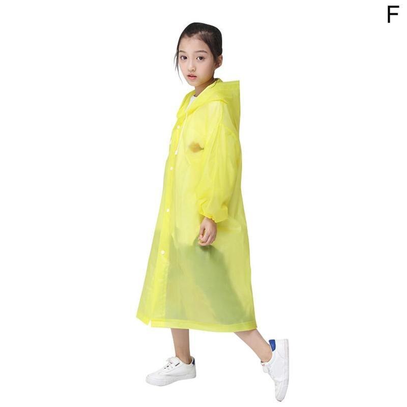 Crianças capa de chuva capa de chuva capa de poncho meninas meninos à prova dwaterproof água capas de chuva transparente descartável impermeável crianças casaco: Yellow