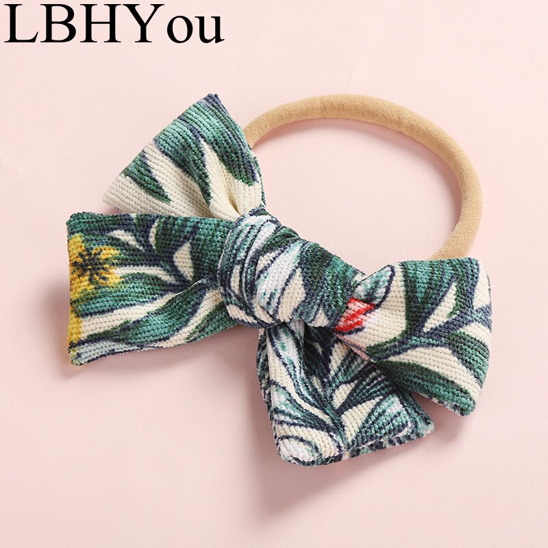 1pc meisjes luipaard corduroy nylon hoofdbanden pasgeboren baby meisjes dunne elastische nylon strikken haarbanden haaraccessoires: 5