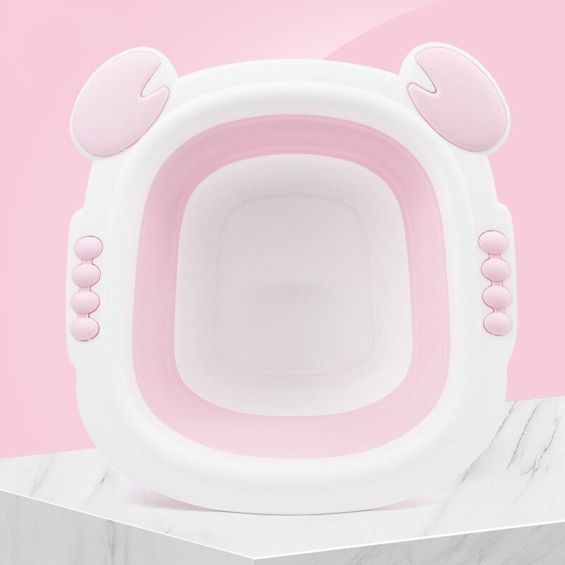 Lavabo pliable portable pour bébé | Lavabo pliable, baignoire lavage du visage, bacs de pieds pour enfant, lavabo dessin animé crabe ours en forme: 3