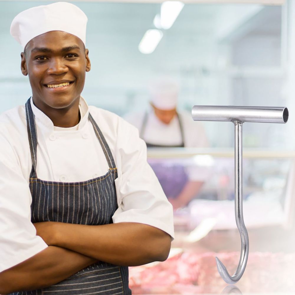 Fleisch Haken für Schlachten T Förmigen Stahl Haken mit Griff Metzger Einkaufen-Werkzeug Bausatz