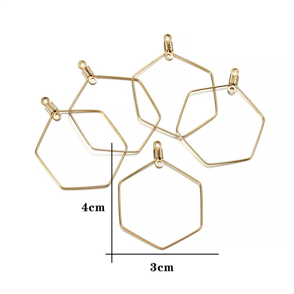 10/20 stuks roestvrijstalen oorbellen geometrische vorm hangers connector bevindingen sluitingen haken voor doe-het-zelf sieraden maken accessoires