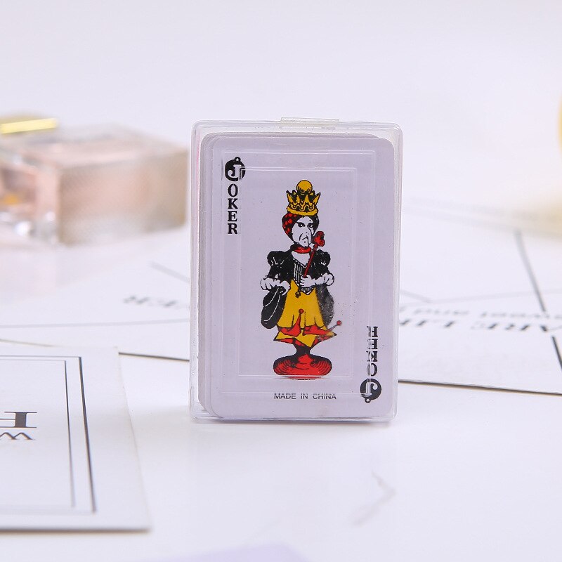 Outdoor Travel Portable Small Playing Card Transparent Hard Plastic Boxed Package Paper Mini Board Game Poker