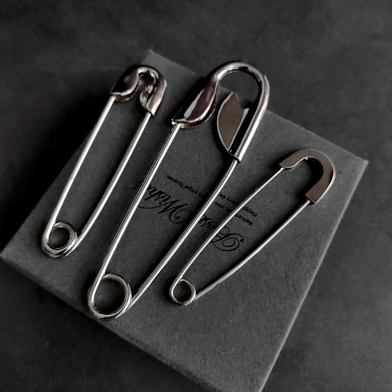 Alfileres grandes de para ropa, alfileres de seguridad de Metal liso, pantalones vaqueros, vestido, bufanda, alfileres ajustables