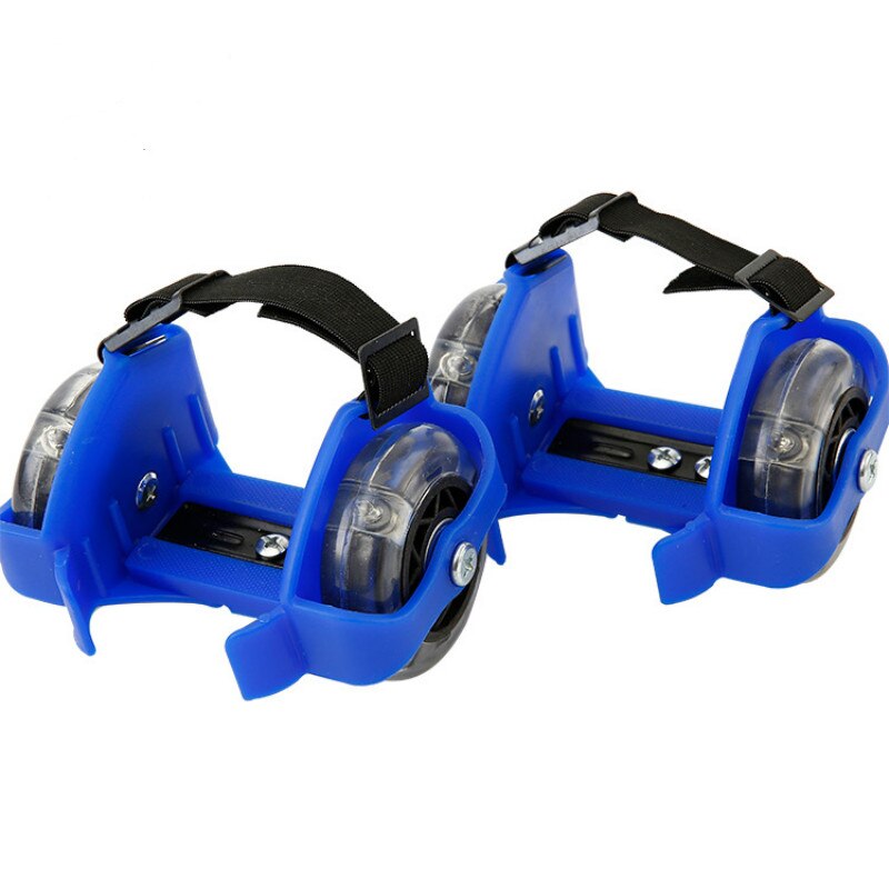 Kinderen Kleurrijke Knipperende Roller Katrol Flash Wielen Hak Roller Skate Verstelbare Gewoon Roller Schaatsen Schoen Voor Kinderen: Blauw