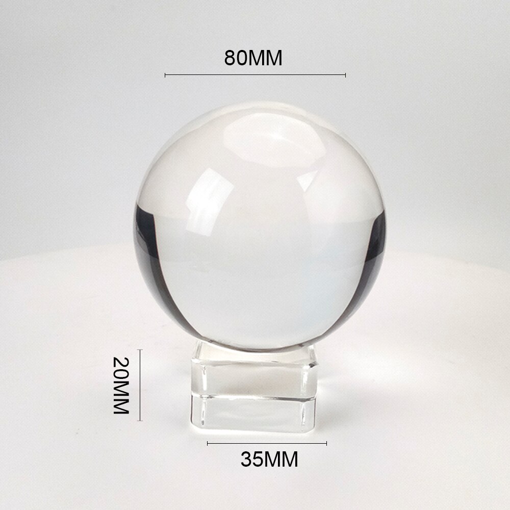 Bola de cristal transparente con soporte, bola de cristal K9 de con soporte para fotografía