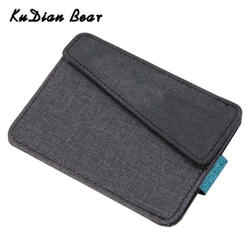 KUDIAN BEAR Minimalist Credit Card Holder Thin Wallet Purse Men Women Bus Card Case Organizer Coin Pocket Tarjetero BID144 PM49