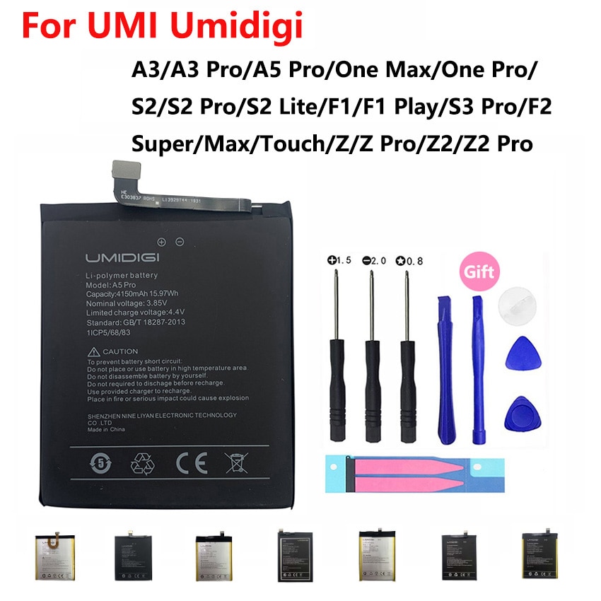 Para umi umidigi bateria a3 a5 um s2 f1 jogar f2 s3 super toque z z2 pro max lite telefone de alta qualidade substituição backup batteria