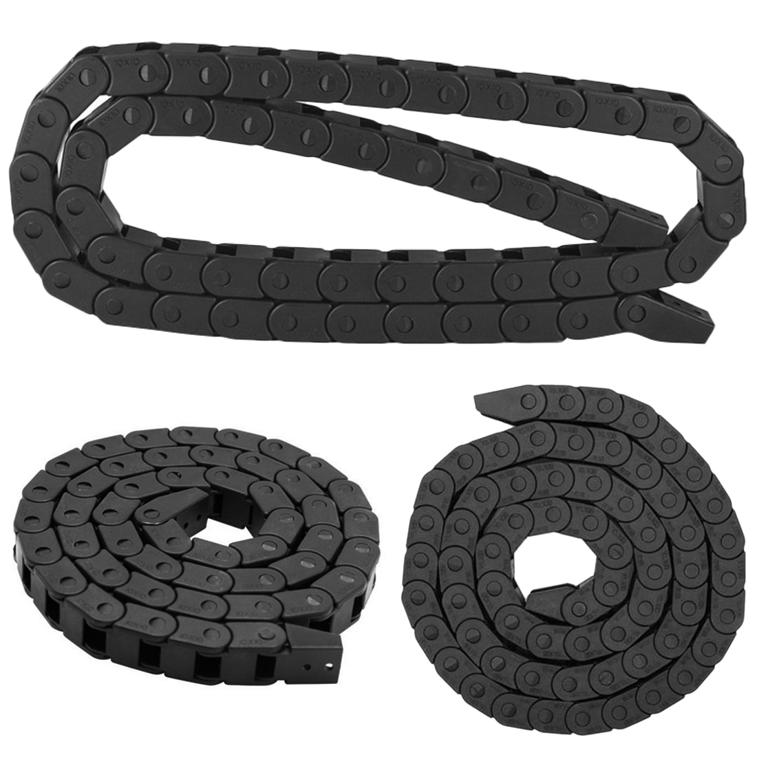 Plastic drive chain 7*15mm L1000mm Cable Drag Chain Wire Carrier with End Connectors for CNC Router Machine Tools