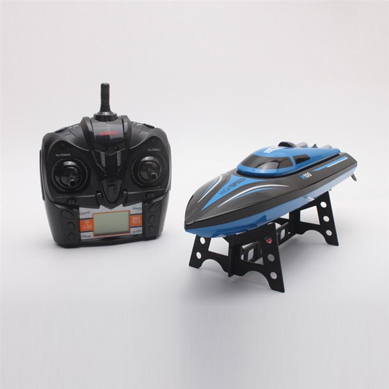 High Speed RC Boat H100 2.4GHz 4 Channel 35km/h Racing Remote Control Boat with LCD Screen Toys for Children