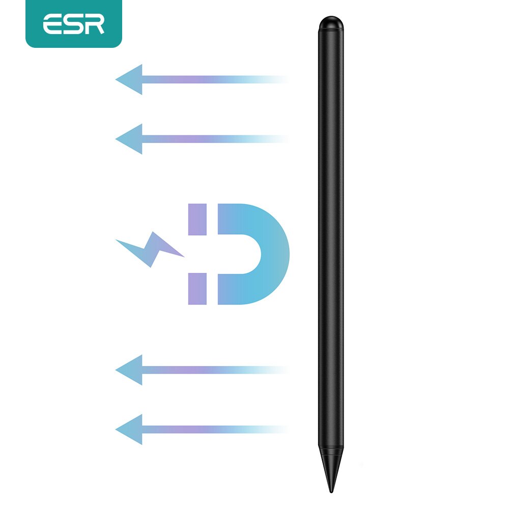 ESR for iPad Pencil Stylus Pen Magnetic Stylus Pencil for iPad Air 4/iPad 8th/iPad Pro Responsive Digital Stylus Pen Tablet: Black