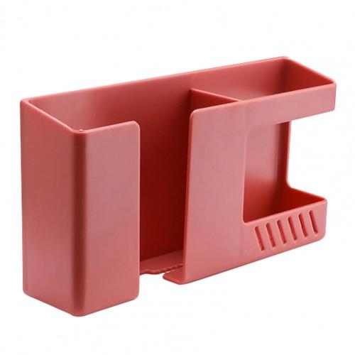 Wall-mounted Remote Control Holder Strong Load-bearing Remote Control Case Anti-dust Round Corner Remote Control Holder for Home: Red