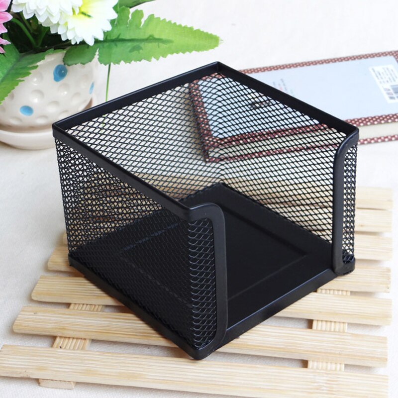 Mesh Multi-Functional Desktop Storage Box Notes Card Box Office Supplies Desk Organizer Stationery Sticky Holders