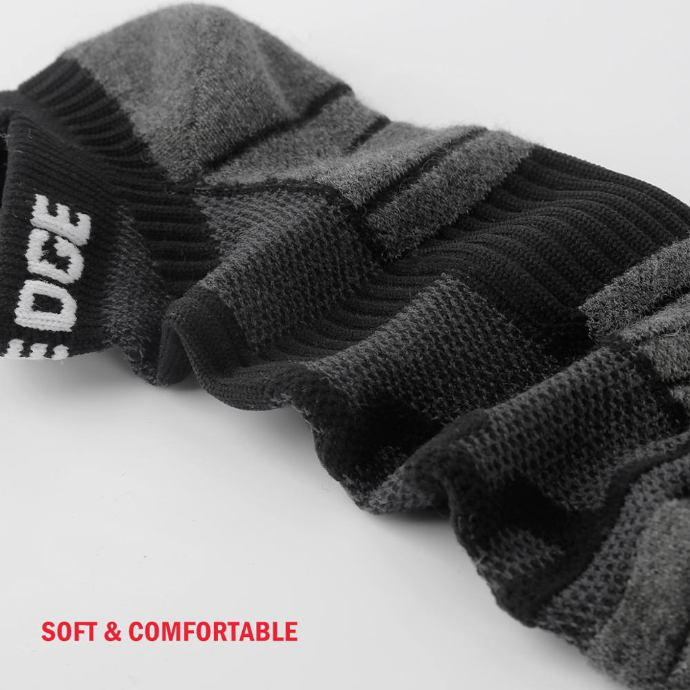 YUEDGE 3 Paare Baumwolle Kissen Auf Zeigen Lauf Socken Wicking Radfahren Knöchel Sport Socken