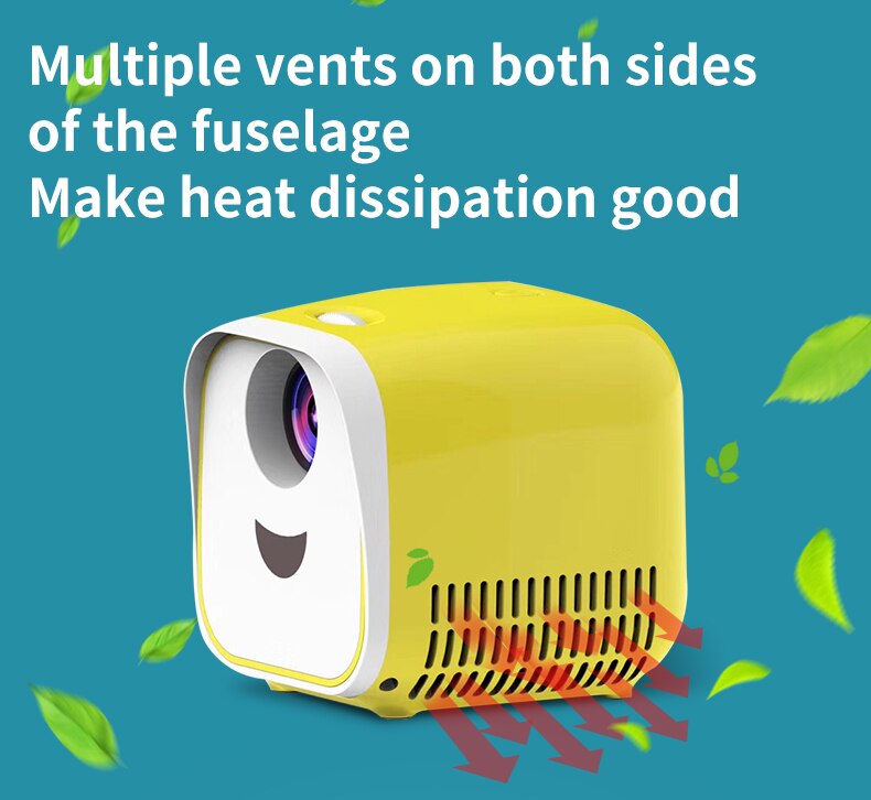 Tiny Draagbare L1 Projector Ondersteunt 1080P Full Hd Movie Afspelen 1000 Lumens Home Entertainment Theater Thuis Draagbare