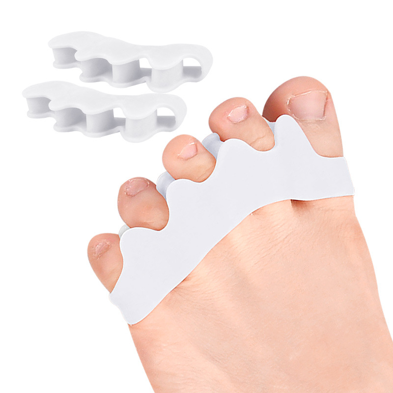 Siliconen Vinger Teenbeschermer Teenseparators Brancards Stijltang Bunion Protector Pijnbestrijding Voetverzorging 5 kleuren: Licht Groen