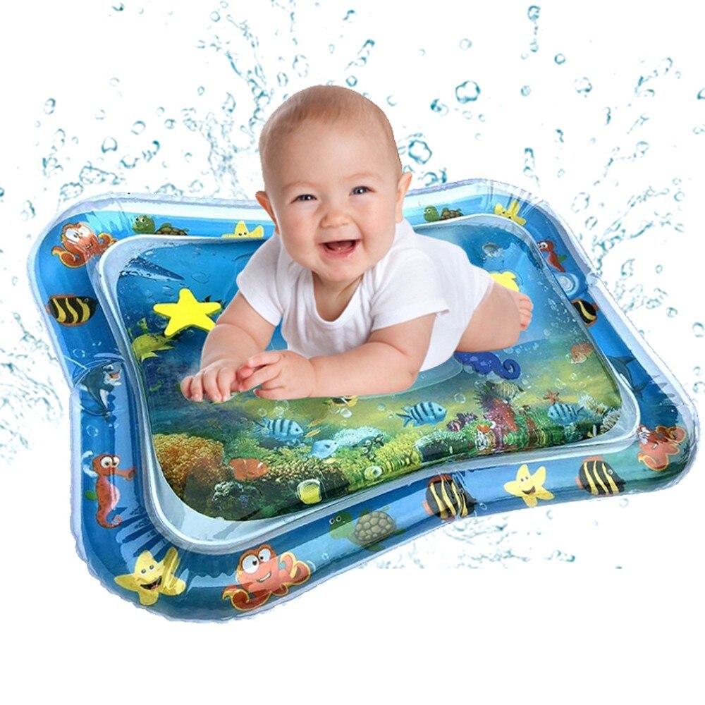 Oppustelig baby vandmåtte sjov aktivitet legecenter for børn spædbarn mave tid legemåde tapis de jeux aquatiques pour enfant