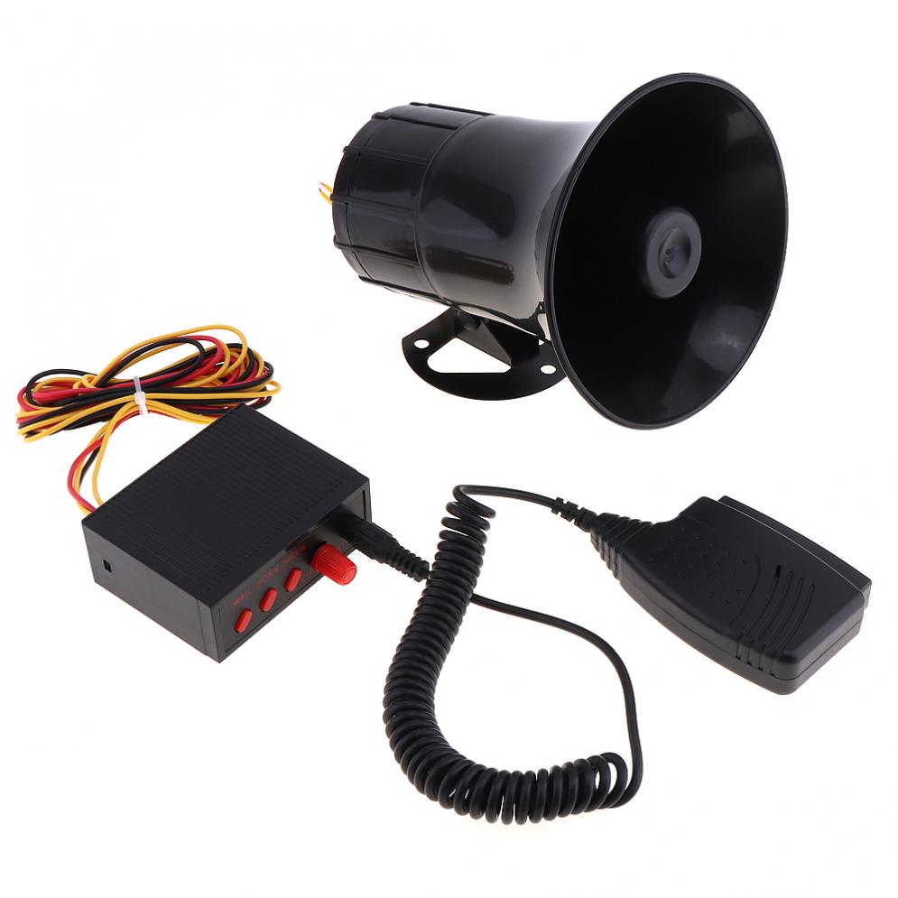 50W 12V 3 Sounds Car Emergency Siren Car Siren Air Horn Mic PA Speaker Electronic Warning Alarm Ambulance Amplifier Hooter