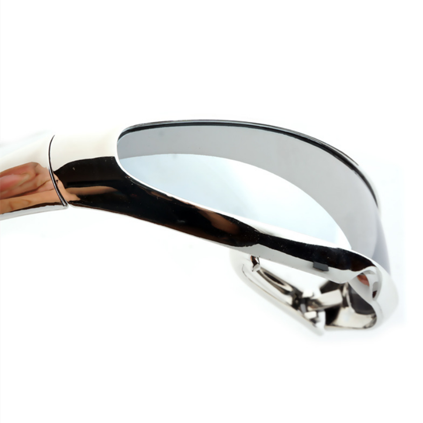 Überzug Angeln Sonnenbrille retro Futuristische brille Luxus Männer Sonnenbrille Frauen Brillen Neuheit Jahrgang Sonnenbrille: Silber- Weiß Merkur