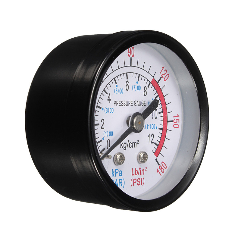 bar lufttrykkmåler 13mm 1/4 bsp tråd 0-180 psi 0-12 manometer dobbel skala til luftkompressorjernens diameter ca 52mm