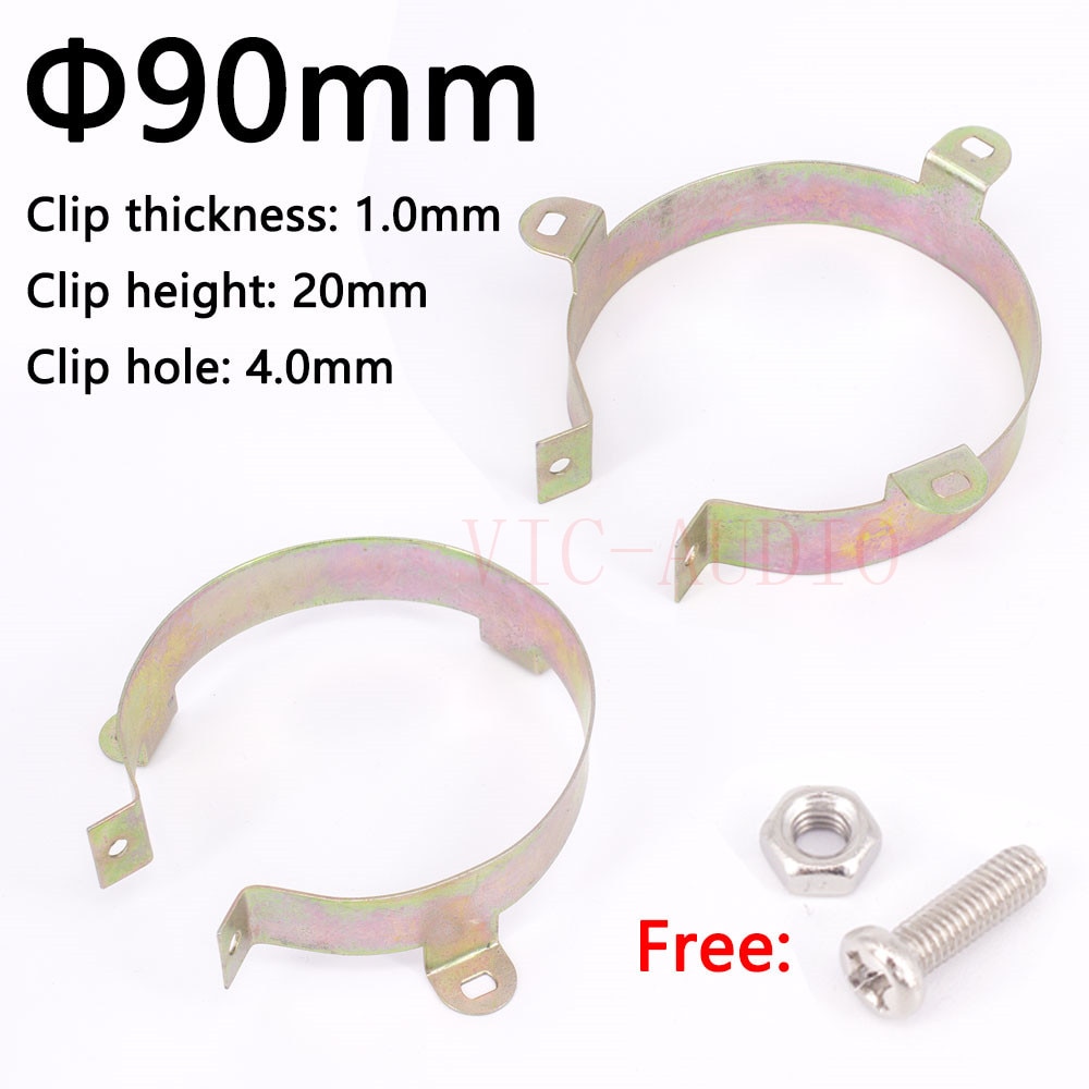 5Pcs Duurzaam Condensator Bracket Klem Houder Clap 30Mm 35Mm 40Mm 50Mm 65Mm 75Mm 90Mm Montage Clip Oppervlak Plating Zink Versterker: Donkergrijs