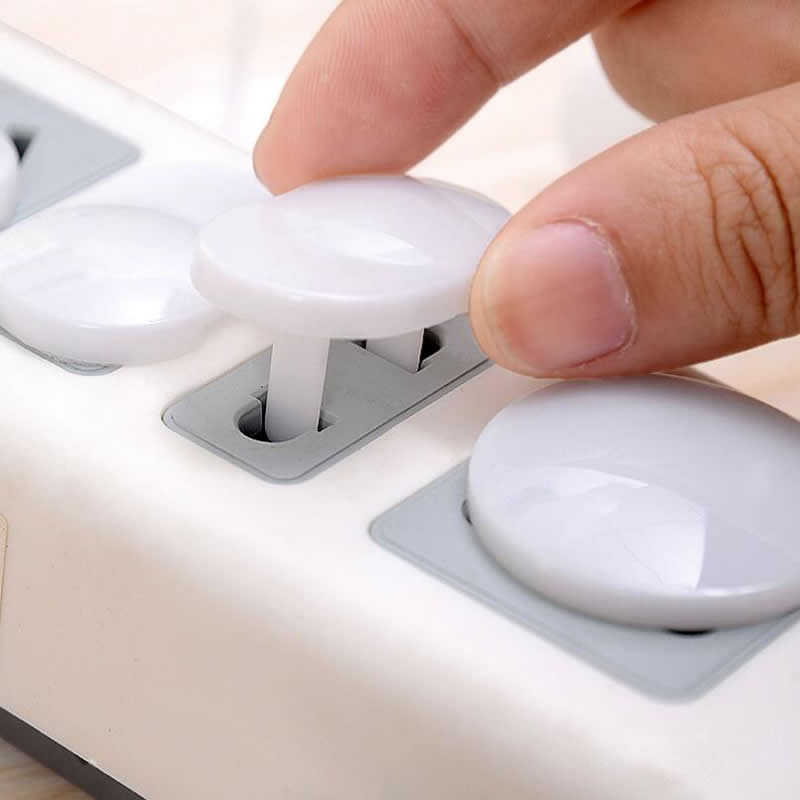 Enchufe de Seguridad para Bebé y Niño, 10 unids/lote, enchufe de Seguridad, cubierta de Seguridad, enchufe de salida eléctrica de Seguridad de plástico
