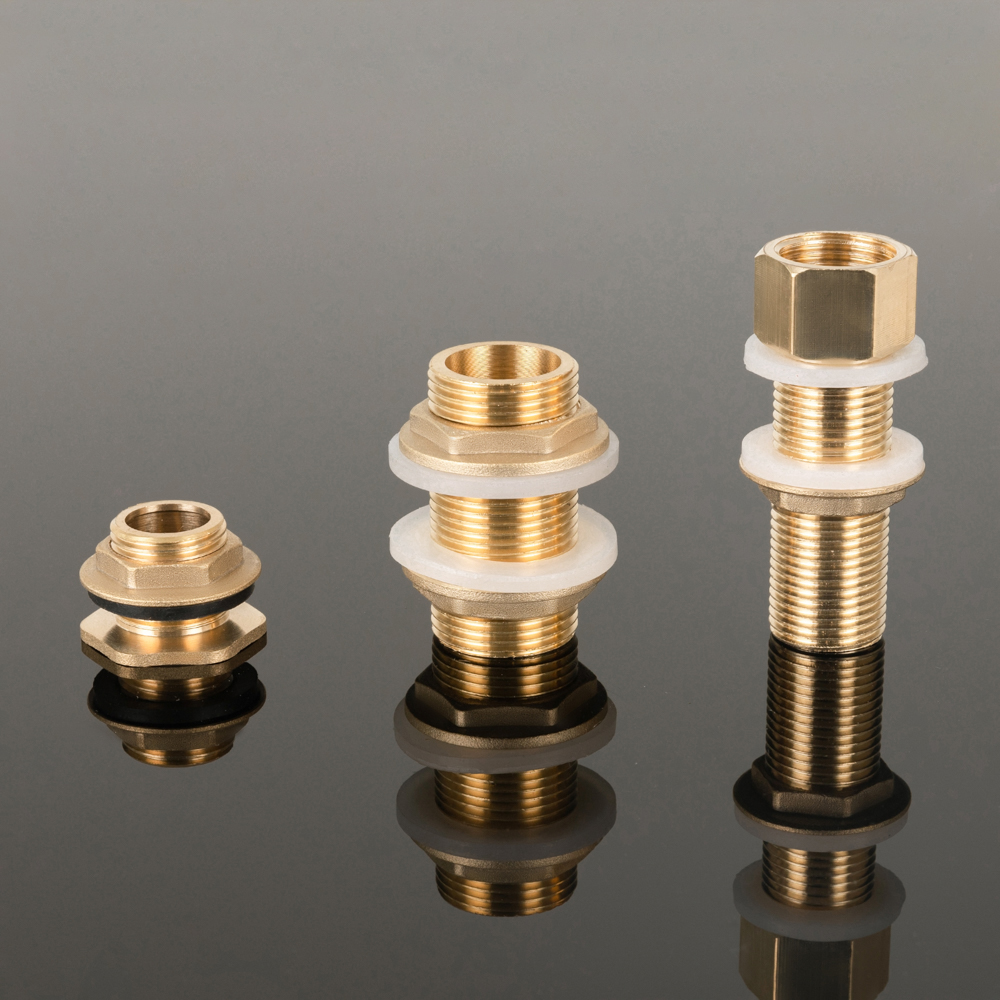 Conector de tanque de agua de latón de 1/2 "y 1/4", junta de silicona, tubo de cobre, junta de acoplamiento de tanque de peces, adaptador de manguera de tubo de riego de jardín