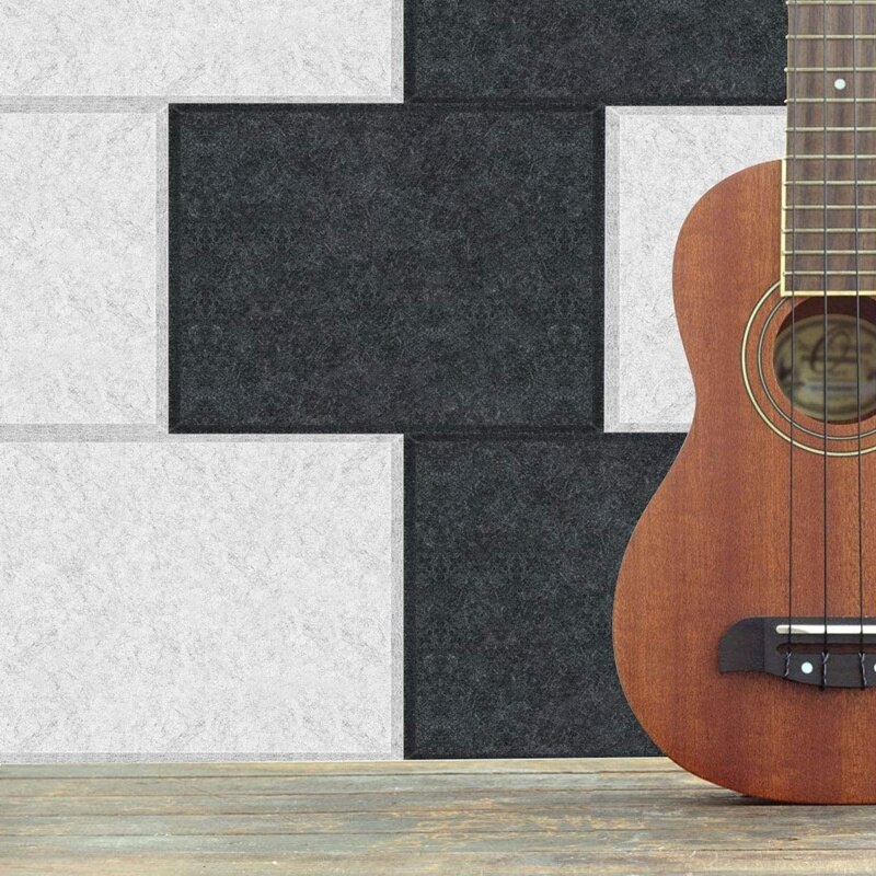 12 Pack Acoustic Panels Sound Proof Padding, Beveled Edge Sound Absorbing Panels, Acoustic Absorption Panel