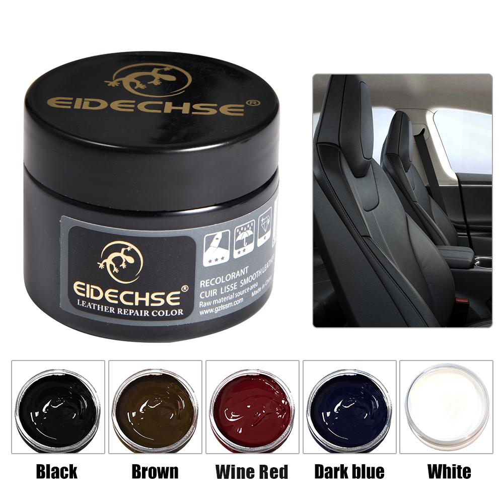 Crema de reparación de cuero para el cuidado del coche, Kit de reparación de vinilo para asiento de coche, sofá, abrigos, agujeros, grietas, rayaduras, reparación de cuero, cuidado de la pintura