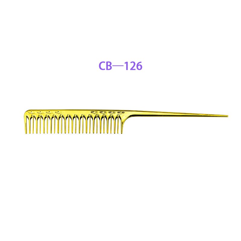 Peine de corte de pelo dorado galvanizado para barbería, peine para cortar Cabello, aceite, para salón, estilo de peluquería, Alta Temperatura: CB 126