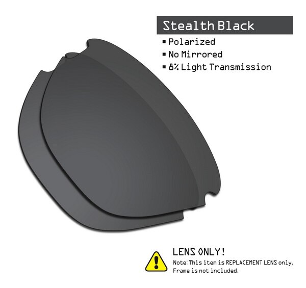 SmartVLT Polarisierte Ersatz Linsen für Oakley Frogskins Lite Sonnenbrille-Mehrere Optionen: Heimlichkeit Schwarz