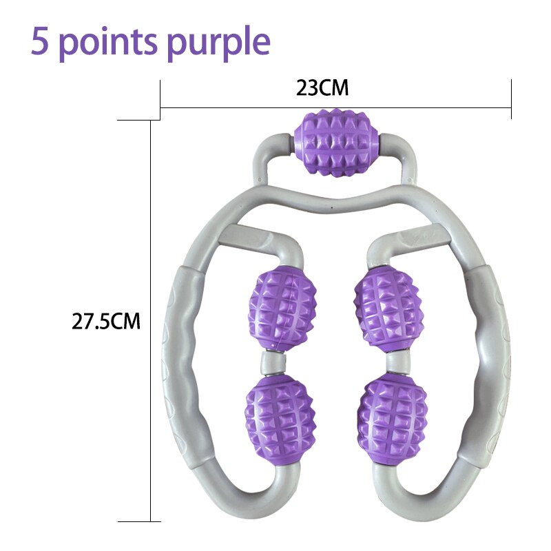 Muscle Massager Roller Cellulite and Deep Tissue Massaging Reducing Leg Tennis Elbow Thigh Arm Soreness Stiffness Pain Relief: 5 points purple