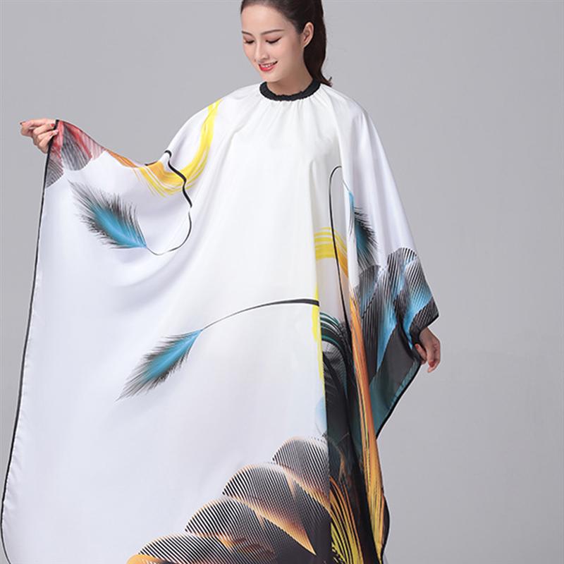 1Pc Hairdressing Wai Cloth Haircutting Apron Waterproof Cape Breathable Cloak White