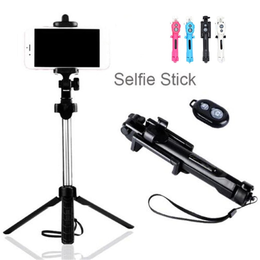 3 in 1 Draadloze Bluetooth Selfie Stick voor iphone/Android/Huawei Opvouwbare Handheld Monopod Shutter Remote Uitschuifbare Mini statief