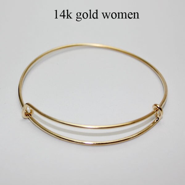 Lot 10pcs Cheap Expandable Wire Bracelets Bangles for Women Kids 50/58/65mm DIY Jewelry Making Chic: 65mm 14k gold adult