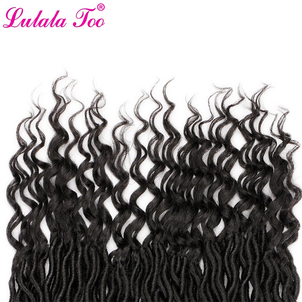 Faux Locs Curly Crochet Braid Hair 18inch 24 Strands Bohemian Ombre Braiding Hair Extensions Synthetic Crochet Hair for Women