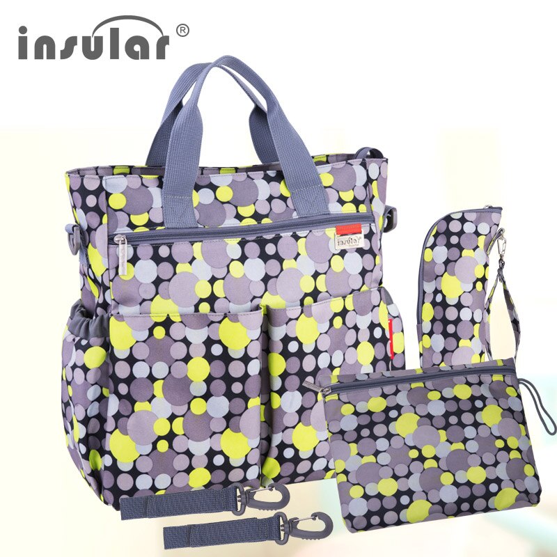 Sac à couches coloré Insular | Sacs de poussette à bretelles, sac à langer étanche pour maman, sacs fourre-tout multifonctions pour maman