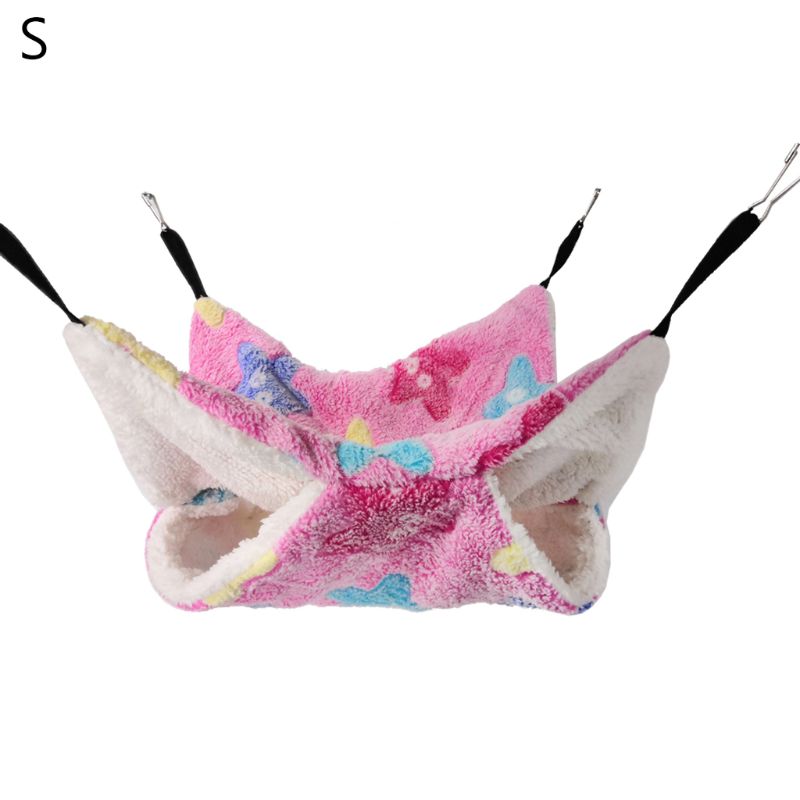 Sac De Couchage Suspendu Pour Petits Animaux (Sugar Glider, Hamster, Cochon D'Inde) - Tissu Polaire Doux, 2 Crochets, Dimensions 20x18 Cm