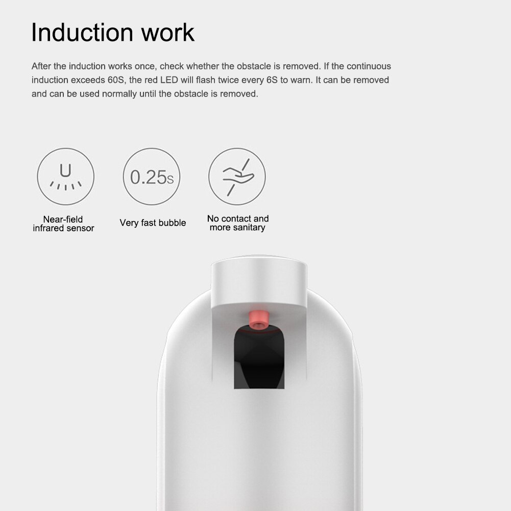 Automatic Induction Foam Soap Dispenser 275ML Intelligent Touchless Sensor Foam Dispenser Soap Dispenser Auto