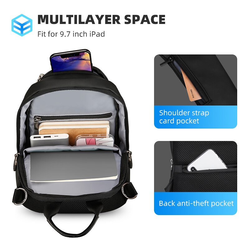 Mark ryden multifunctionele crossbody herentas waterdicht usb-oplaadbaar borstpak korte reistas schoudertas