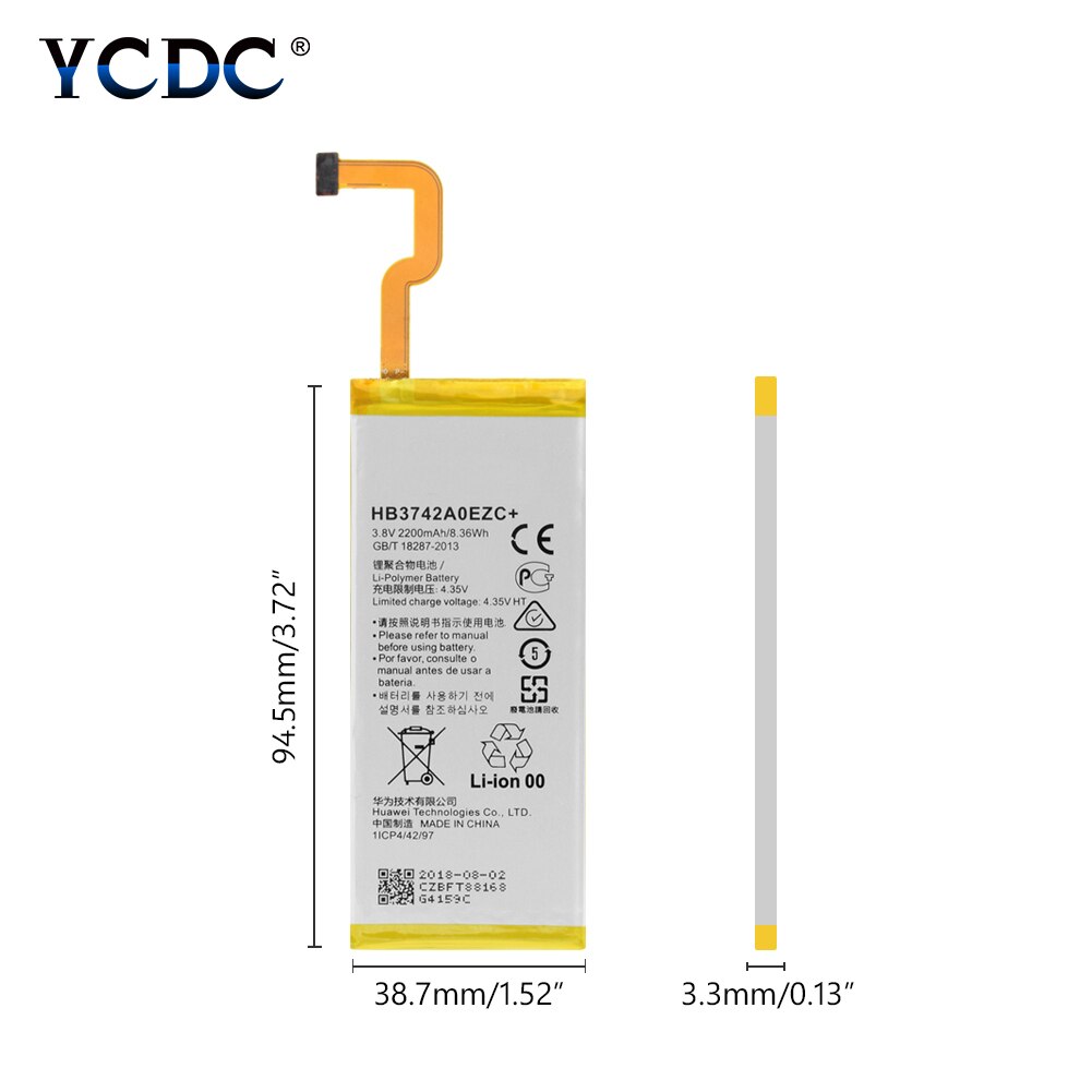 Voor Huawei P8 Lite Batterij 2200Mah HB3742A0EZC + 100% Vervangende Batterij Accu Voor Huawei P8 Lite GR3 genieten 5S